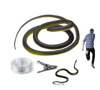 Broma de serpiente con clip de cuerda, broma de serpiente con clip, broma de serpiente que persigue a la gente, broma de serpiente a cuerda, broma de serpiente de golf con cuerda y clip, broma de