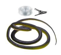 Broma De Serpiente Con Clip De Cuerda, Serpiente Verde De Goma De 1.23M, Broma Con Serpiente Con Abrazadera Para Cuerda Broma Con Serpiente De Golf, Broma De Serpiente Con Clip, Broma Con Serpiente