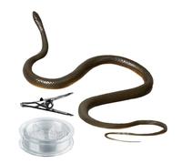 Broma De Serpiente Con Cuerda Y Clip, Juguete De Serpiente Falso Realista, Divertida Golpe De Serpiente En Una Cuerda Para Niños, Adultos Y Adolescentes, Golf Home--Truco Salmón Juguete, G
