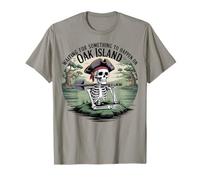 Broma Divertida de Caza del Tesoro de Oak Island Skeleton Pirata Camiseta