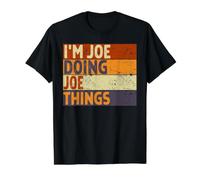 Broma Divertida de cumpleaños de Retro I'm Joe Doing Joe Things Camiseta gráfica económica, Hombre, Negro, L