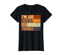 Broma Divertida de cumpleaños de Retro I'm Joe Doing Joe Things Camiseta gráfica económica, Mujer, Negro, S