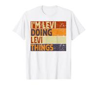 Broma Divertida de cumpleaños de Retro I'm Levi Doing Levi Things Camiseta gráfica económica, Hombre, Blanco, S