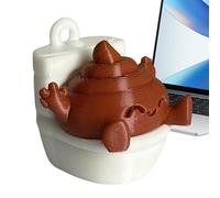 Broma Poop, adorno creativo 3D para inodoro para diversión en el hogar y el lugar de trabajo, divertida decoración de escritorio para cumpleaños y Navidad, regalo de broma, pieza de exhibición de