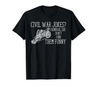 Bromas de la Guerra Civil Robert E Lee Humor Divertido Historia General Camiseta gráfica económica, Hombre, Negro, XL