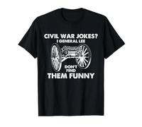 Bromas de la Guerra Civil Robert E Lee Humor Divertido Historia General Camiseta gráfica económica, Hombre, Negro, L