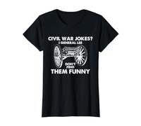 Bromas de la Guerra Civil Robert E Lee Humor Divertido Historia General Camiseta gráfica económica, Mujer, Negro, S
