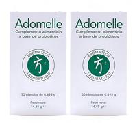 Bromatech Adomelle - Pack Ahorro 2 x 30 Cápsulas - Con Cepas Bacterianas - Probiótico para el Control de Gases e Hinchazón Abdominal - Reduce la Fermentación Intestinal