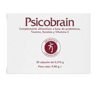 Bromatech Psicobrain 30 Cápsulas - Psicobiótico para el Eje Intestino-Cerebro - Con L-Teanina, Amapola de California y Vitamina C - Reduce Estrés y Ansiedad