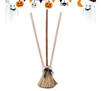 Brome des brujas - Disfraz de tradicional con escobas, accesorio de halloween portátil, accesorio de pesado | Fun Witches Broom Decoration for Kids Adults Cosplay Haunted HOU