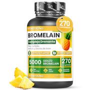 Bromelina drenante Vitastrong, suplemento de bromelina de 5000 GDU, vegano, de primera calidad, 270 comprimidos, fórmula compleja con centella asiática, diente de león y meliloto, bromelina sin gluten