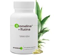 BROMELINA + RUTINA * 375 mg / 60 cápsulas * Antiinflamatorios, Antioxidantes * Garantía de satisfacción o reembolso * Fabricado en Francia