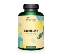 Bromelina Vegavero | ALTA DOSIS 2500 GDU | Enzimas Digestivas Potentes de Extracto de Piña | 240 Cápsulas Gastrorresistentes DrCaps | 100% Vegano & Sin Aditivos