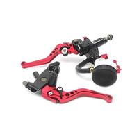Bromsspakar Kopplingsspak Para Kawasaki KLX Para Alconstar- 7/8 "22mm Motocicleta Embrague Freno Cilindro Maestro Depósito Palancas Kit Juego De Depósito De Fluido Motorcykelbroms(Red set)