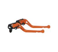 Bromsspakar Kopplingsspak Para Royal Para Enfield 350 Motocicleta Clásica 2021 Juego De Palanca De Freno De Embrague Largo Motocicleta CNC Mangos Ajustables Motorcykelbroms(3D 177 orange long)