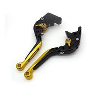 Bromsspakar Kopplingsspak Para Royal Para Enfield Para Classic Para Reborn 350 2022 2023 2024 CNC Palanca Embrague Freno Extensible Plegable Motocicleta Ajustable Años(D Gold)