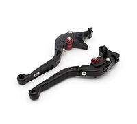 Bromsspakar Kopplingsspak Para Royal Para Enfield Para Classic Para Reborn 350 2022 2023 2024 CNC Palanca Embrague Freno Extensible Plegable Motocicleta Ajustable Años(B Black with red)
