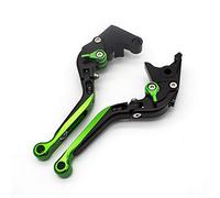 Bromsspakar Kopplingsspak Para Royal Para Enfield Para Classic Para Reborn 350 2022 2023 2024 CNC Palanca Embrague Freno Extensible Plegable Motocicleta Ajustable Años(H Green)