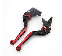 Bromsspakar Kopplingsspak Para Royal Para Enfield Para Classic Para Reborn 350 2022 2023 2024 CNC Palanca Embrague Freno Extensible Plegable Motocicleta Ajustable Años(F Red)