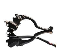 Bromsspakar Kopplingsspak Para Suzuki Scooters Motocicleta Universal CNC Cilindro Maestro De Freno 17,5 MM Pistón Embrague Hidráulico Adecuado Motorcykelbroms(R black)