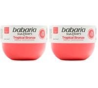 Bronceador Babaria Tropical Bronze - Bronceador Cuerpo | Acelerador Bronceado Efecto Glitter | Fruta de la Pasión y Guayaba | Resistente al Agua | 300 ml (Paquete de 2)