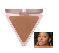 Bronceador Mate - Polvo de Bronceado para el Rostro,Paleta Compacta Triangular Mate para Broncear y Fijar Base para Cuerpo y Mejillas