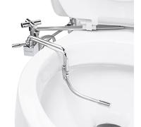 Brondell SMB-15 Accesorio de bidé Manual para Asientos de Inodoro con pulverizador Ajustable y presión de Agua, Perfil Delgado, Cromado
