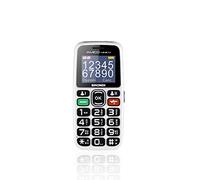 Brondi Amigo Unico, Teléfono Móvil Libre 0.02GB gsm para Personas Mayores con Teclas Grandes Botón SOS y Función Remota Dual SIM Volumen Alto Blanco