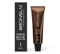 BRONSUN® Tinte en Crema para Pestañas y Cejas | Coloración Intensa y de Larga Duración | Fórmula Suave sin Amoniaco | Con Queratina, Seda y Vitamina E | Negro Nº1 - 15 ml