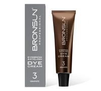 BRONSUN® Tinte en Crema para Pestañas y Cejas | Coloración Intensa y Duradera | Fórmula Suave Sin Amoníaco | con Queratina, Seda y Vitamina E | Grafito Nº3 - 15 ml