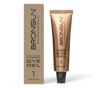 BRONSUN® Tinte en Gel Extra-Resistente para Pestañas y Cejas | Efecto Henna | Colorea Piel y Vello Hasta 7 Semanas | Fórmula Sin Amoníaco | Negro Nº1 - 15 ml