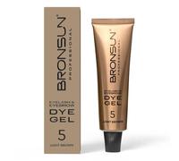 BRONSUN® Tinte en Gel Extra Resistente para Pestañas y Cejas | Efecto Henna | Tiñe la Piel y el Vello hasta 7 Semanas | Fórmula sin Amoníaco | Marrón Claro Nº5 - 15 ml