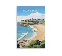Bronte Beach Travel Australia - Lienzo decorativo para pared, diseño costero, para sala de estar, dormitorio, baño, oficina, decoración del hogar, 50 x 75 cm