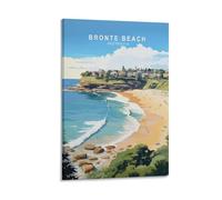 Bronte Beach Travel Australia - Lienzo decorativo para pared, impresión en lienzo, para sala de estar, dormitorio, baño, oficina, decoración del hogar, 30 x 45 cm