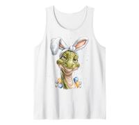 Brontosaurus Dinosaurio Pascua Conejo Huevos Orejas De Conejo Camiseta sin Mangas