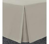 Bronwen Mathew - Sábana bajera plisada para cama individual, microfibra suave cepillada de fácil cuidado, no necesita planchado (individual, lino)