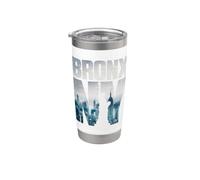 Bronx NYC New York City Skyline Illustration Graphic Design Vaso térmico de acero inoxidable de doble pared