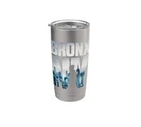Bronx NYC New York City Skyline Illustration Graphic Design Vaso térmico de acero inoxidable de doble pared