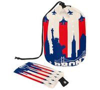Bronx Skyline - Neceser con cordón, bolsa organizadora de maquillaje de viaje + bolsa pequeña, multicolor, 9.9x6.9in/25.2x17.6cm;6x3.5in/15.2x8.8cm, Neceser