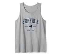 Bronxville New York NY Vintage Athletic Navy Diseño Deportivo Camiseta sin Mangas