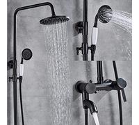 Bronze Black Shower Faucet Bathtub Shower System Rainfall Shower 3-Way Hot Cold Single Handle Mixer Tap Swivel Tub Spout-Type d,