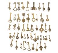 Bronze Key Decoration Antique Handmade Alloy DIY Pendants for Jewelry Making and Clothing Accessories 50 Styles Dark Bronze