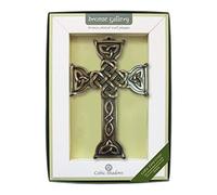 Bronze Plated Wall Plaque with Celtic Love Cross Design