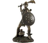 Bronzed Oggun Dios de la Guerra, Hierro y Caza Estatua