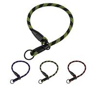 BronzeDog Collar de Cuerda para Perro, Collar Reflectante para Mascotas para Perros pequeños, medianos, Grandes, Morado, Naranja, Verde