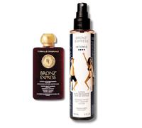 BRONZ'EXPRESS Loción Autobronceadora Intensa Facial y Corporal 150 ml Bronceado Profundo Uniforme con Color sin Manchas Fórmula Francesa Premium para Todo Tipo de Pieles