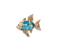Brooch 1 Piece Vintage Brooch in the Shape of a Small Goldfish A Pin for Women's Suits Sky
