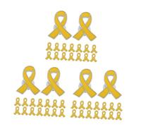 Brooch Clothes Cute Ribbon Lapel Brooches for Back Aesthetic Awareness Label Breast Pins Pin Badge Zinc Alloy Yellow