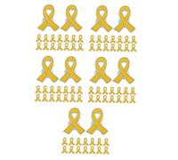 Brooch Clothes Cute Ribbon Lapel Brooches for Back Aesthetic Awareness Label Breast Pins Pin Badge Zinc Alloy Yellow