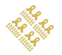 Brooch Clothes Cute Ribbon Lapel Brooches for Back Aesthetic Awareness Label Breast Pins Pin Badge Zinc Alloy Yellow